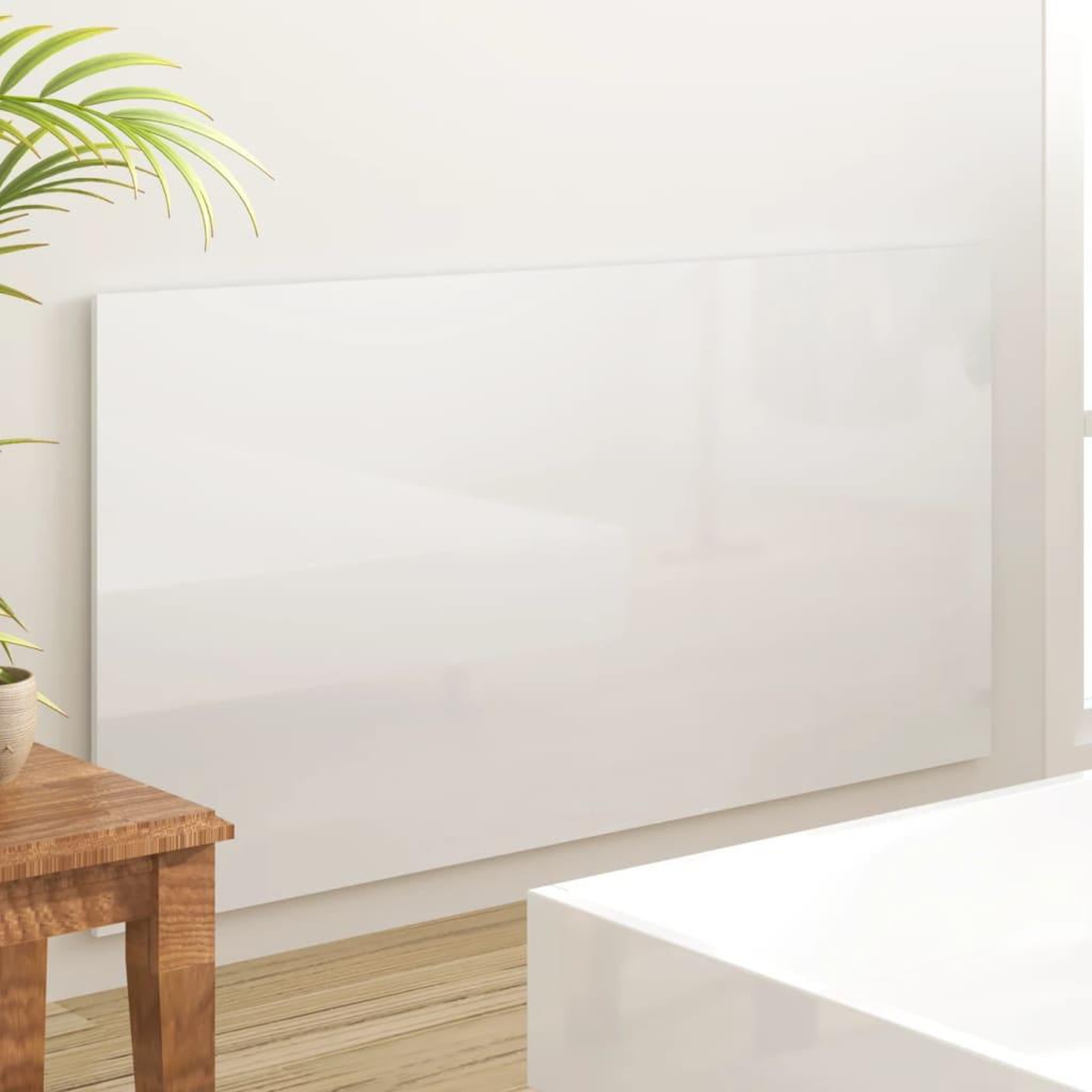 Voir la diapositive 4 : VIDAXL Tete de lit Blanc brillant 160x1,5x80 cm Bois d'ingenierie