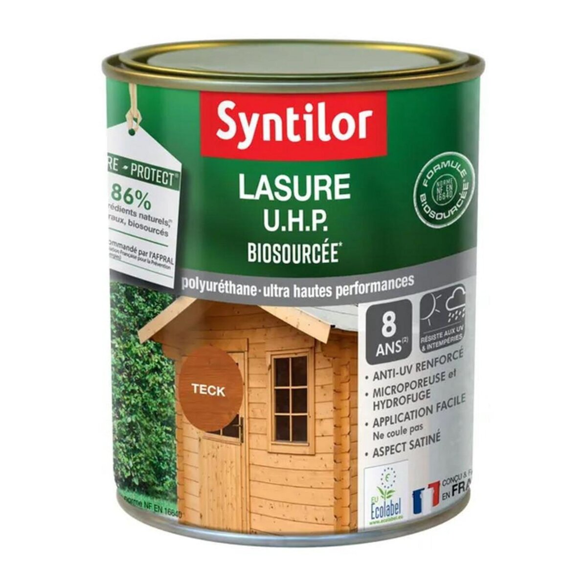 CENTRALE BRICO Lasure Uhp biosourcée nature protect 8 ans teck satiné 1 l