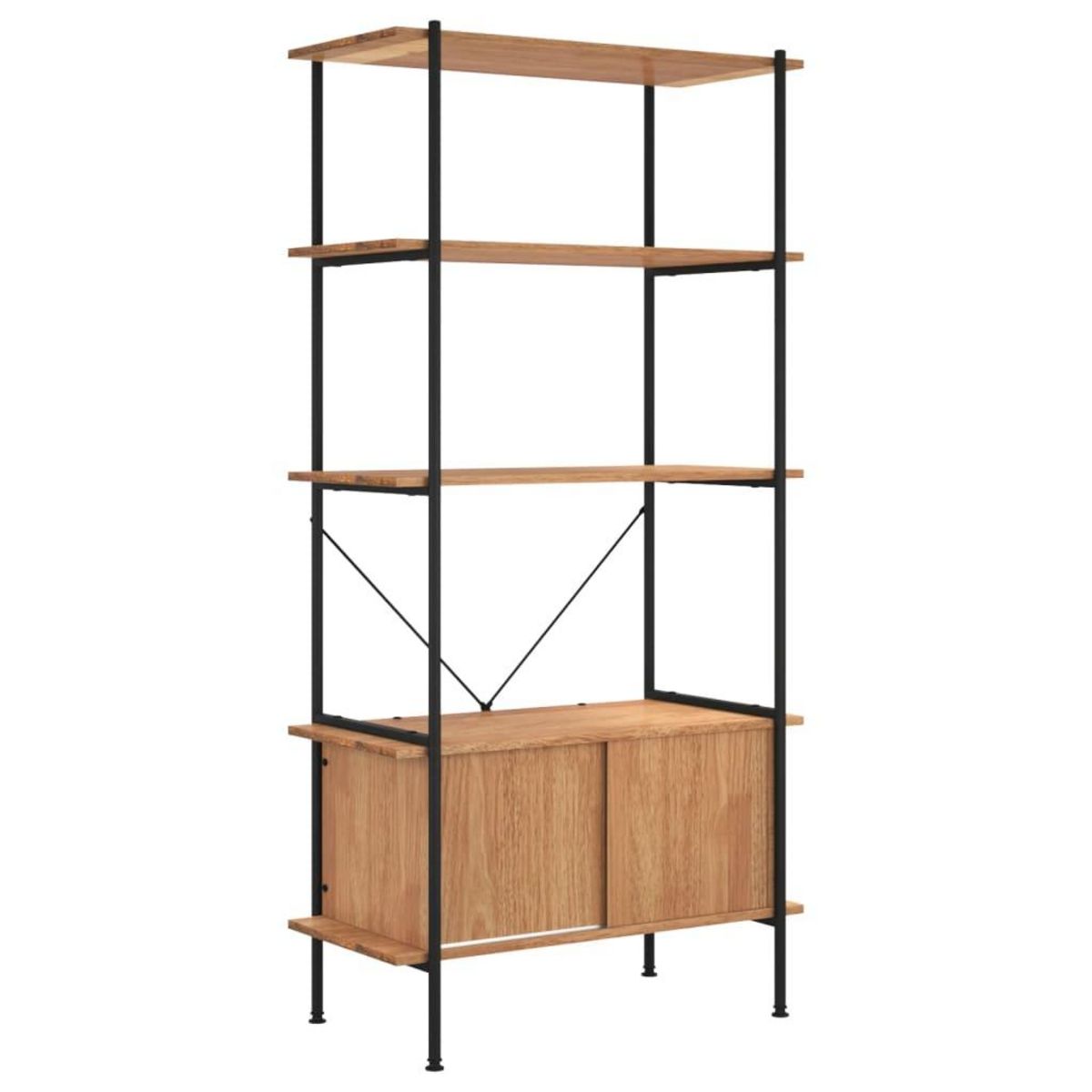 VIDAXL Etagere a 5 niveaux armoire 80x40x163cm Acier bois d'ingenierie