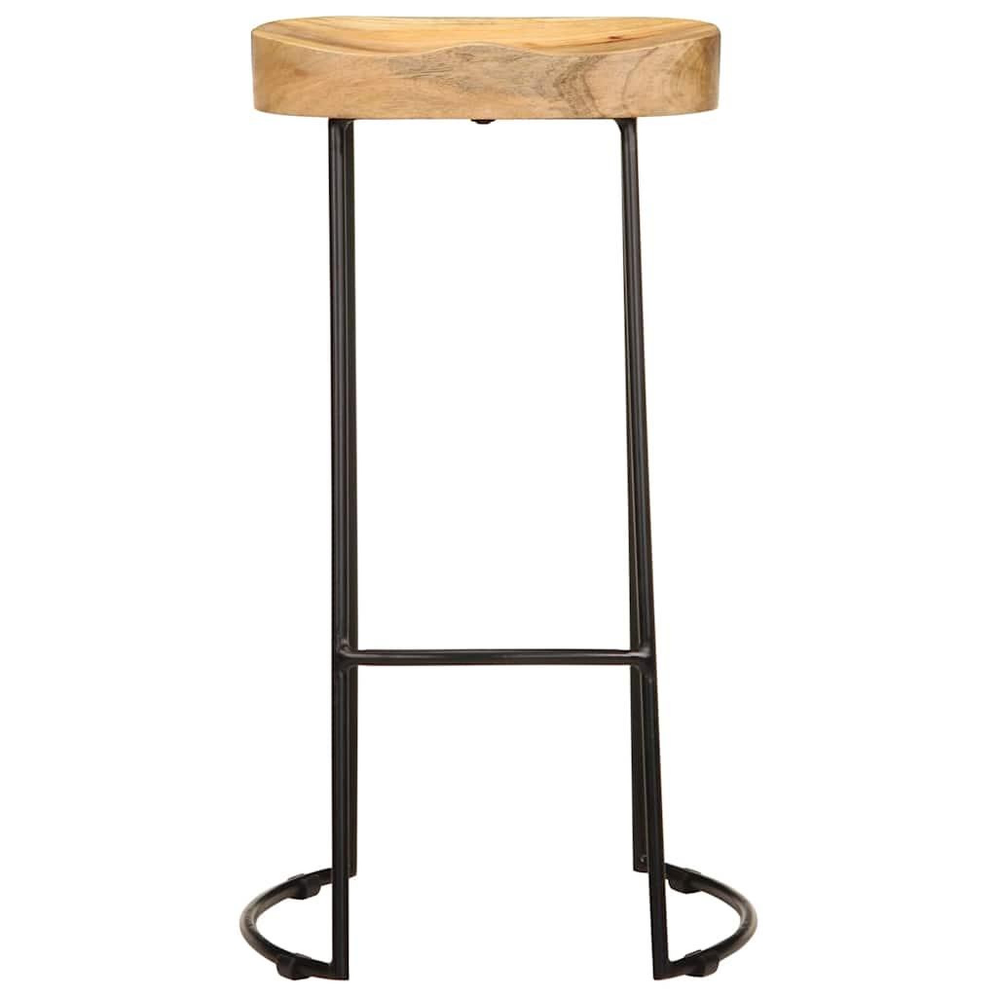 Voir la diapositive 3 : VIDAXL Tabourets de bar lot de 2 bois de manguier massif
