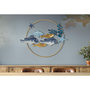 Voir la diapositive 5 : Paris Prix Décoration Murale Ronde en Métal  Marine  77cm Multicolore