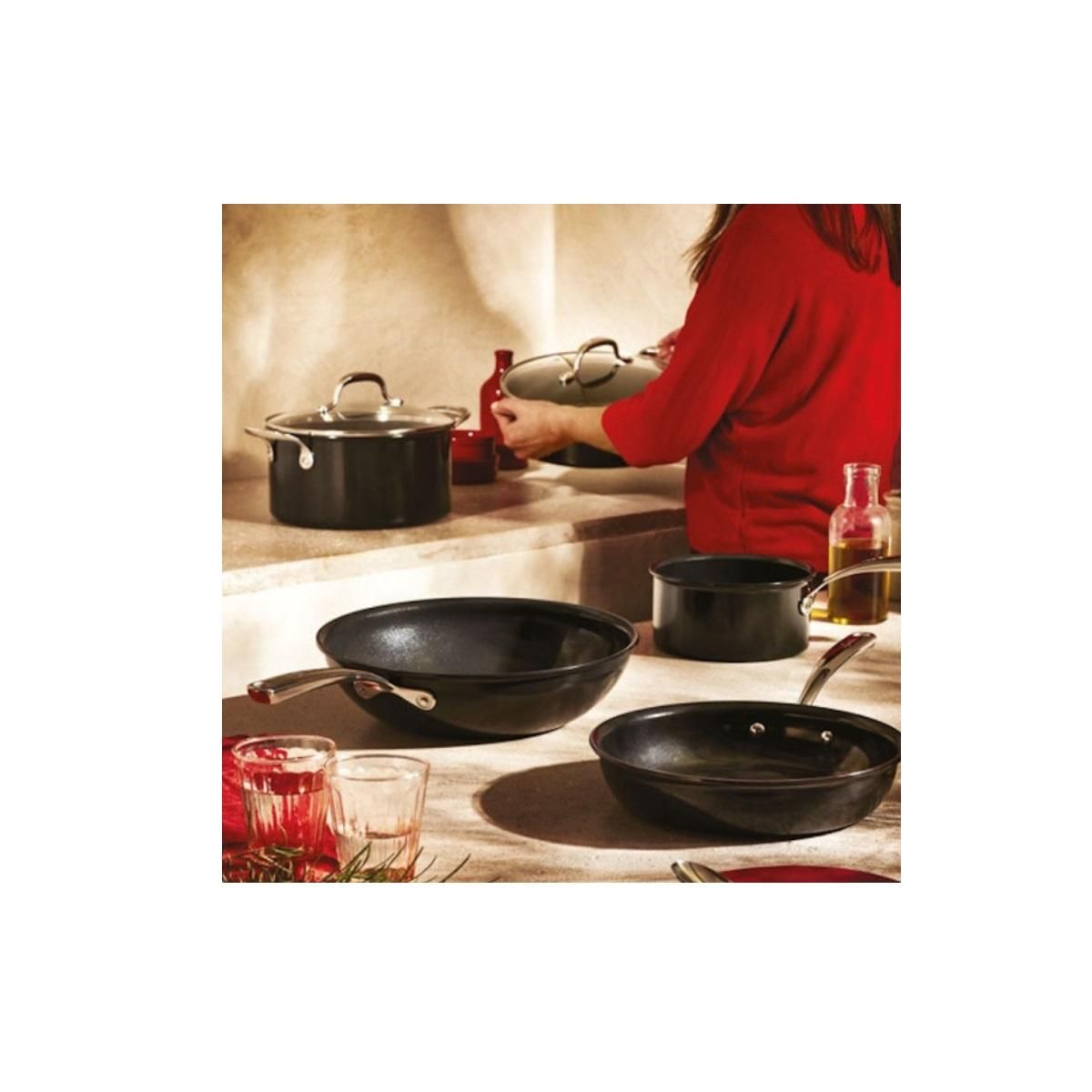 Lagostina Poêle wok en aluminium 28cm noir - 010275041828