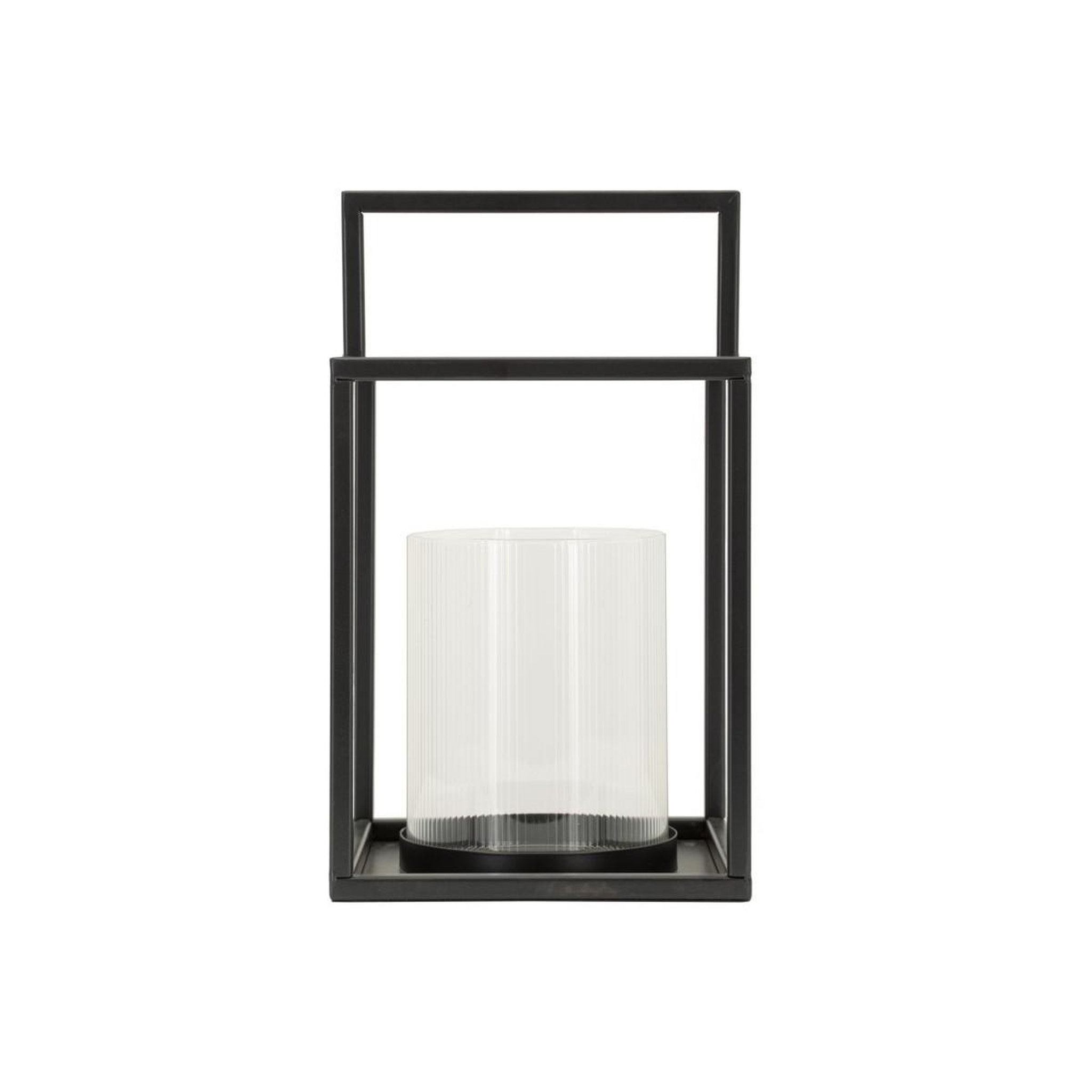 Voir la diapositive 2 : Paris Prix Lanterne en Métal  Simply Open  31cm Noir