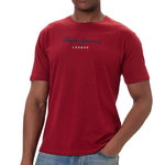 Pepe Jeans T Shirt  Homme Pepe jeans Eggo. Coloris disponibles : Rouge