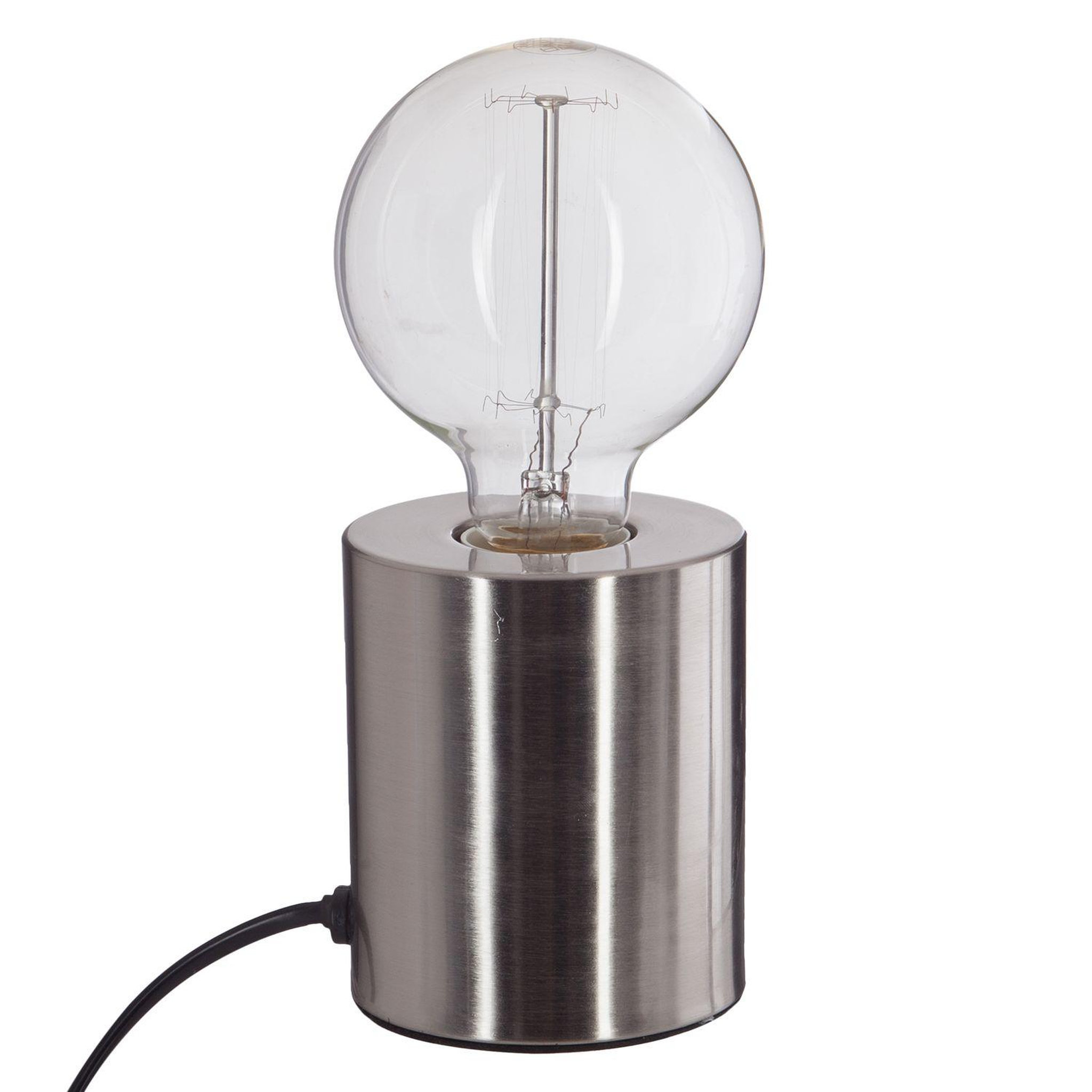 ATMOSPHERA Lampe à poser en fer ampoule - h. 10,5 cm - argent