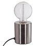 Voir la diapositive 1 : ATMOSPHERA Lampe à poser en fer Ampoule - H. 10,5 cm - Argent