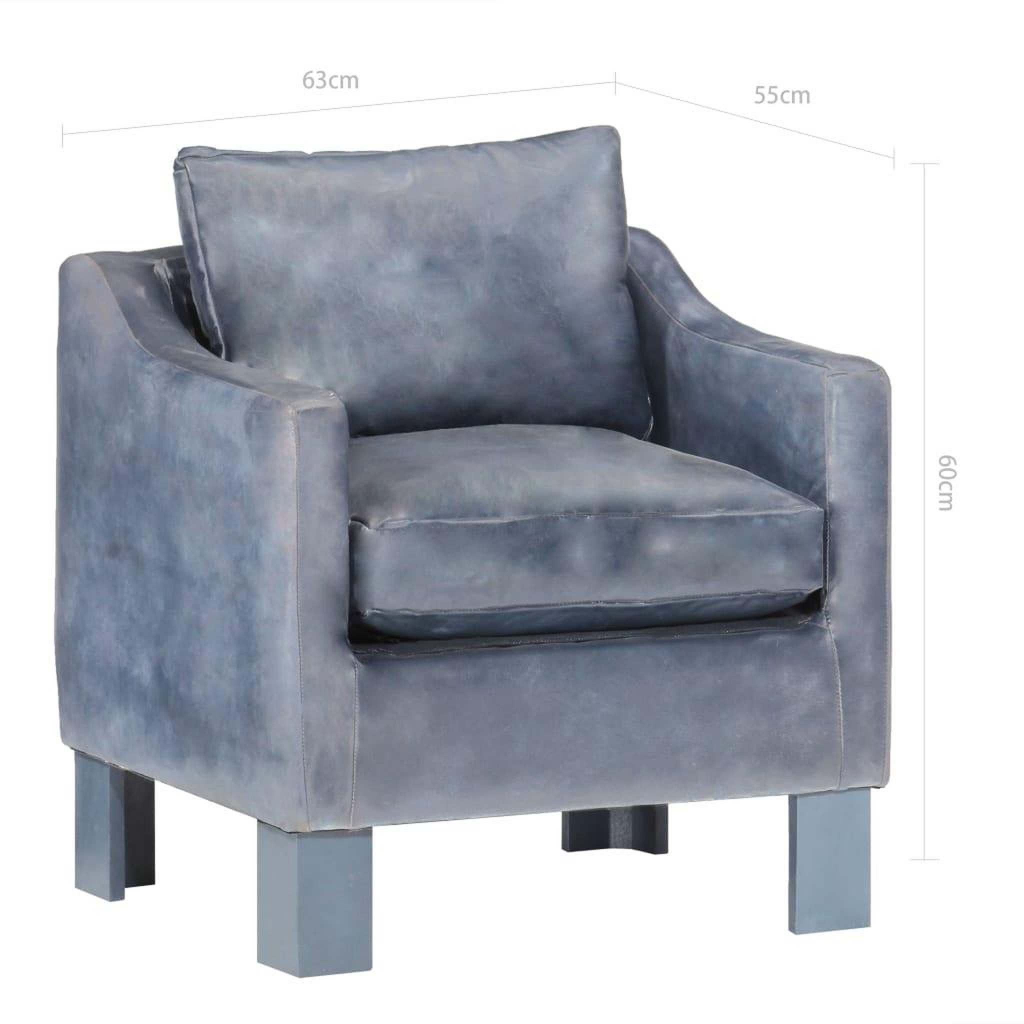 Voir la diapositive 6 : VIDAXL Chaise cabriolet Gris cuir veritable