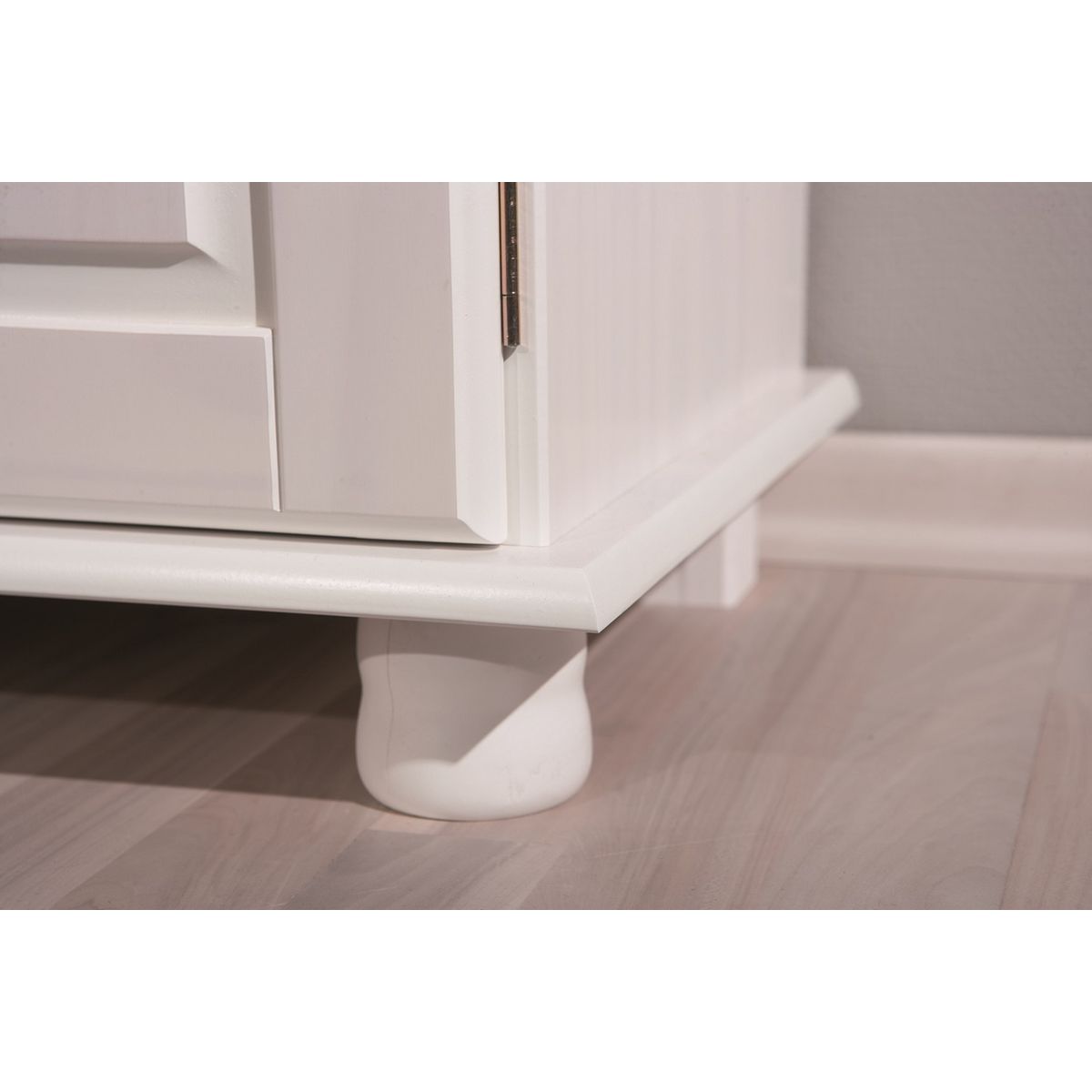 Buffet bas pin massif blanc - LUIS