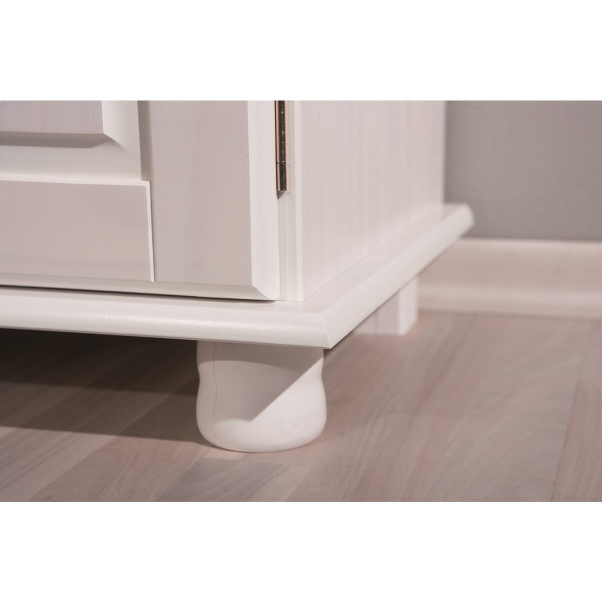 Buffet bas pin massif blanc - LUIS