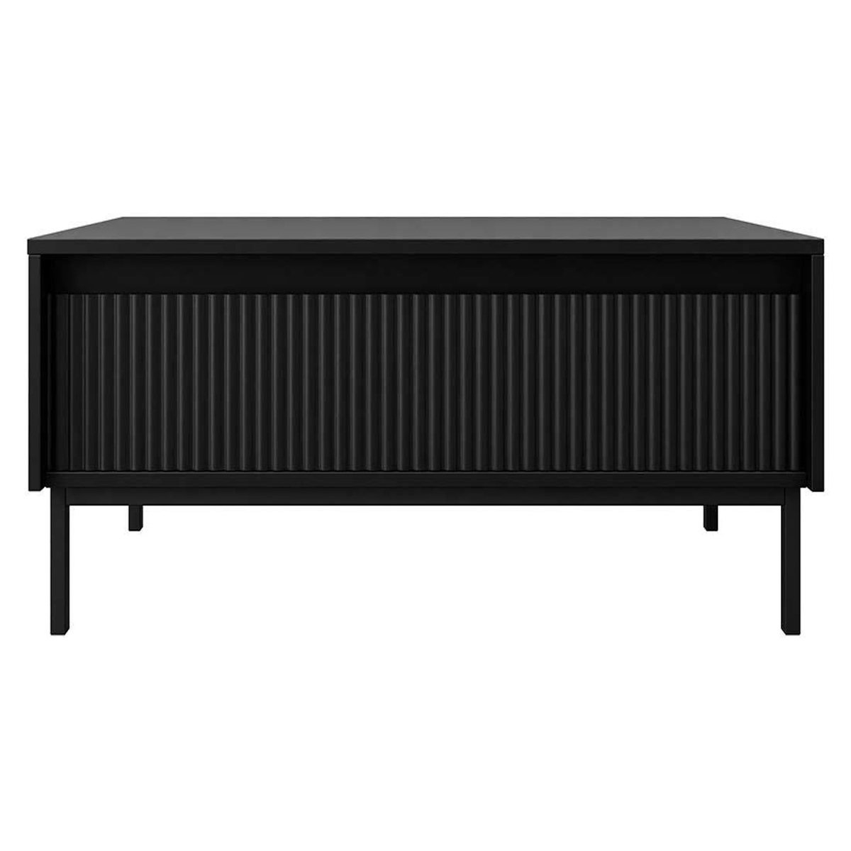 BEST MOBILIER Girona - table basse - noir - 1 tiroir - 100 cm