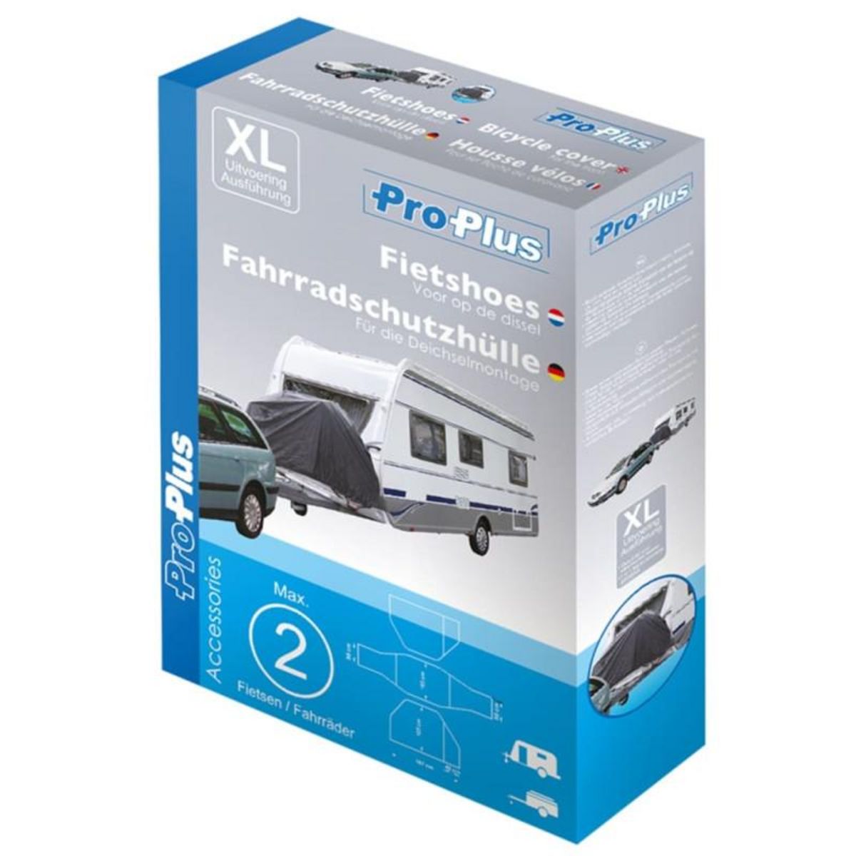 PROPLUS ProPlus Housse de vélo pour 2 vélos monté sur barre d attelage XL