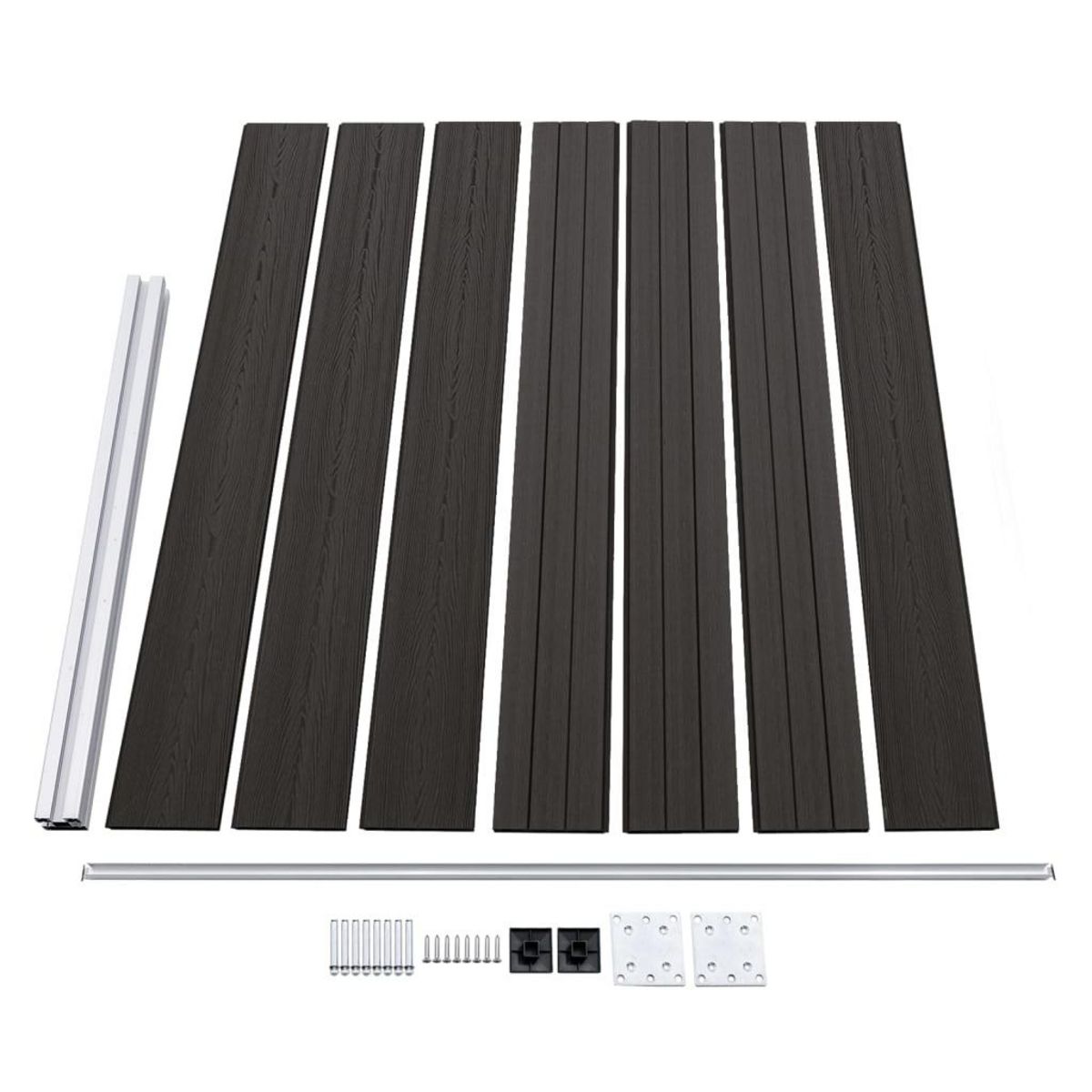 VIDAXL Panneau de cloture WPC 175x146 cm Gris