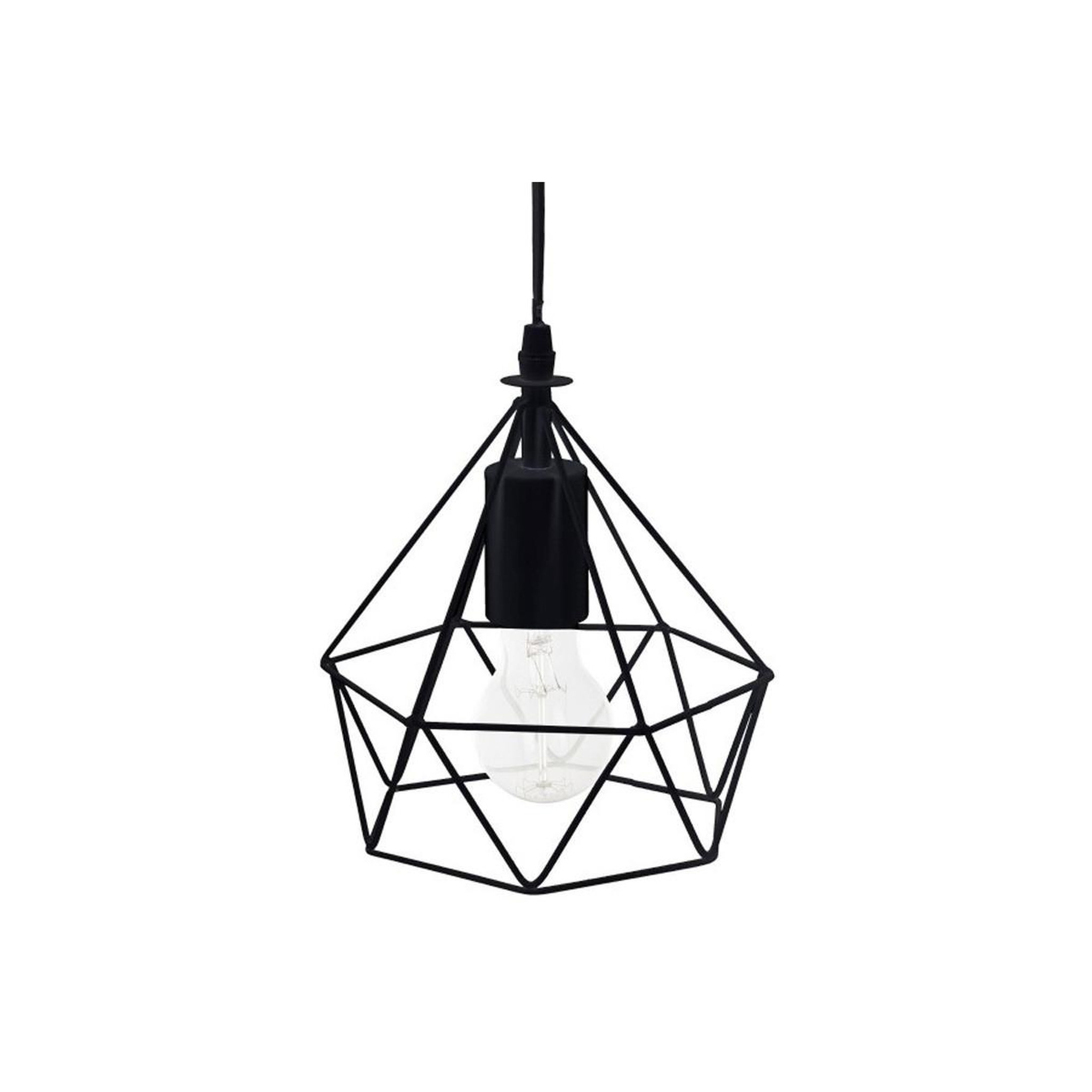 ATMOSPHERA Lampe suspension métal  fils  19cm noir