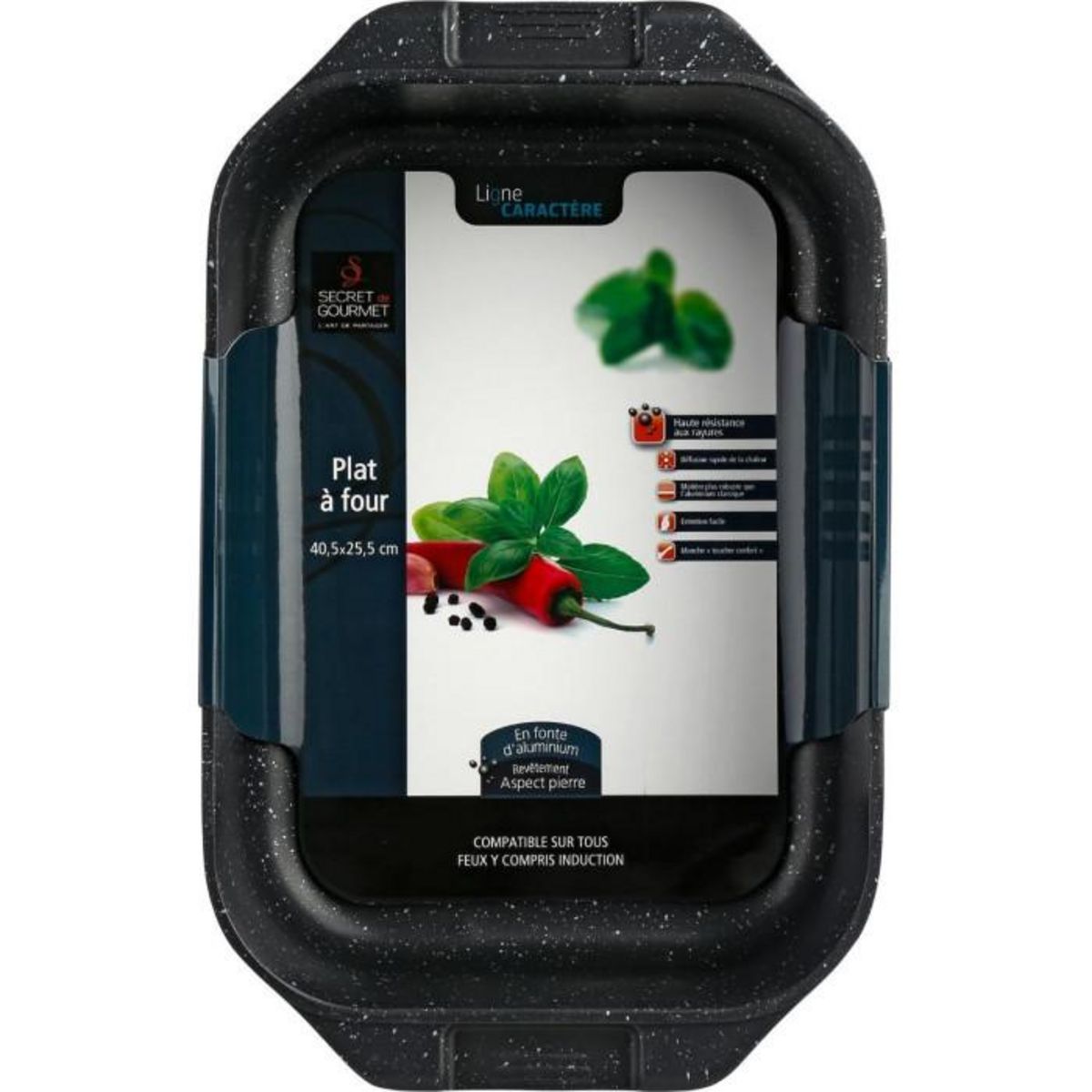 FIVE Plat à Four  Rotisserie  40cm Noir