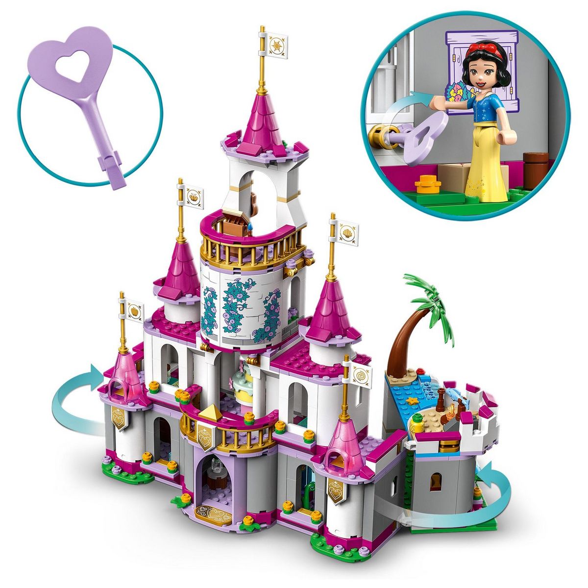LEGO Disney Princess 43205 Aventures Épiques dans le Château, Jouet de Construction