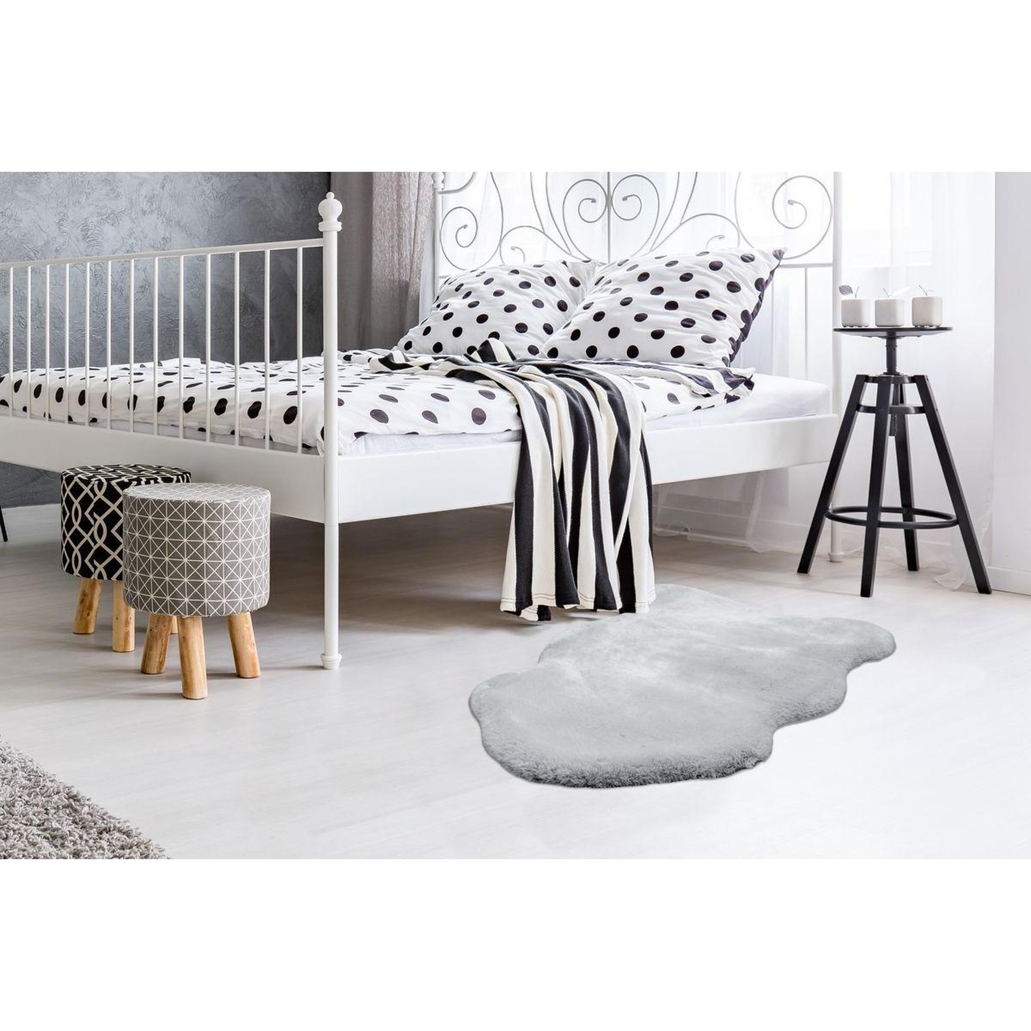 Voir la diapositive 2 : Paris Prix Tapis déco  sheep  60x90cm bleu gris