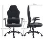 Voir la diapositive 3 : HOMCOM Fauteuil gamer ergonomique - chaise de bureau gaming - réglable - dossier inclinable - tissu noir
