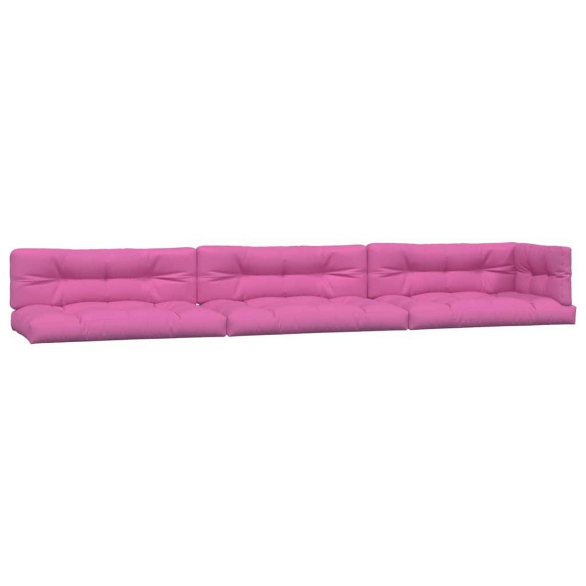 VIDAXL Coussins de palette lot de 7 rose tissu