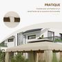 Voir la diapositive 6 : OUTSUNNY Toile de rechange pour pavillon tonnelle tente 3,90L x 2,90l m polyester haute densité 170 g/m² beige