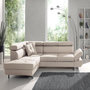 Voir la diapositive 3 : BEST MOBILIER Lisbona - canapé d'angle gauche convertible - 5 places - avec têtières