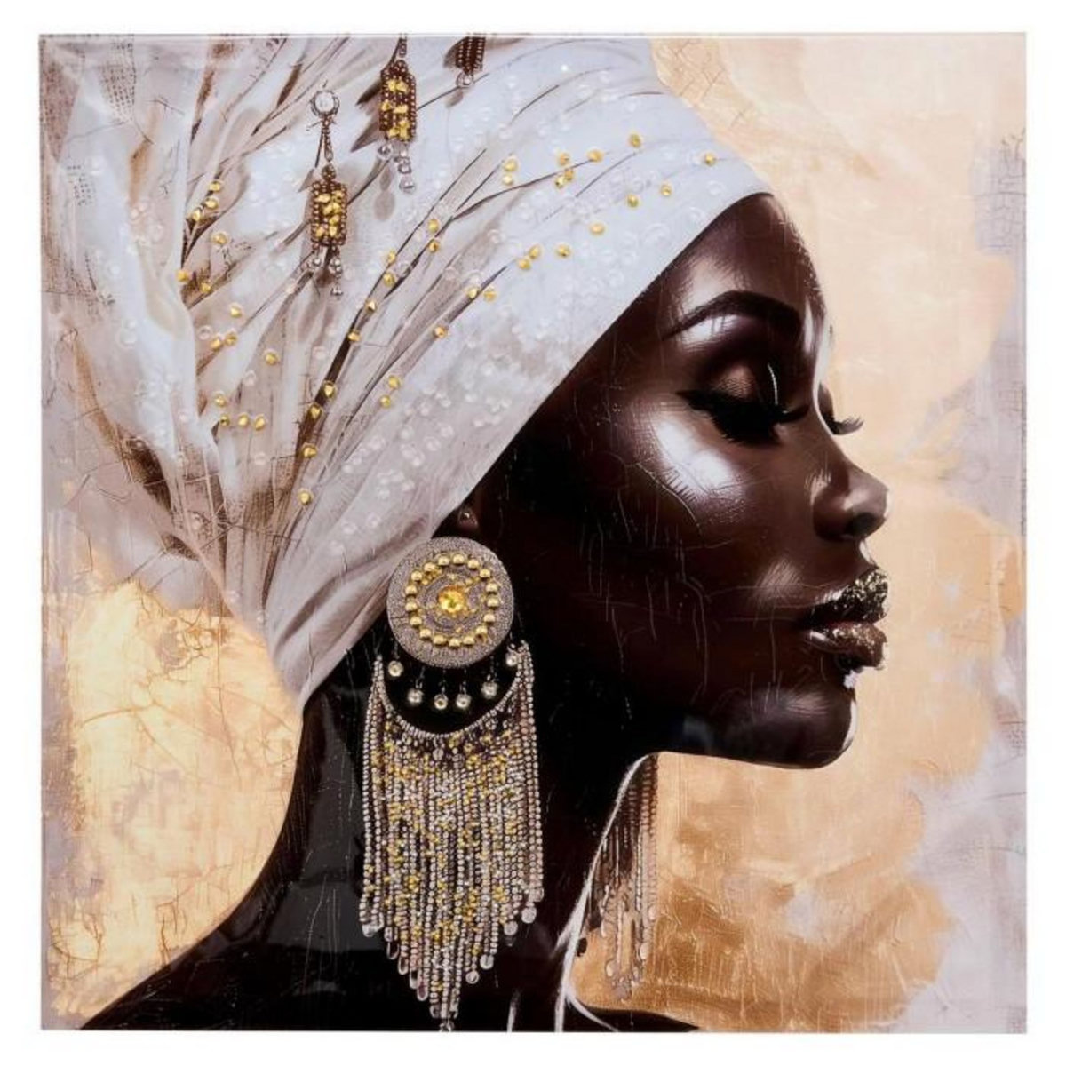 ATMOSPHERA Toile Imprimée Femme  Mercury  60x60cm Doré