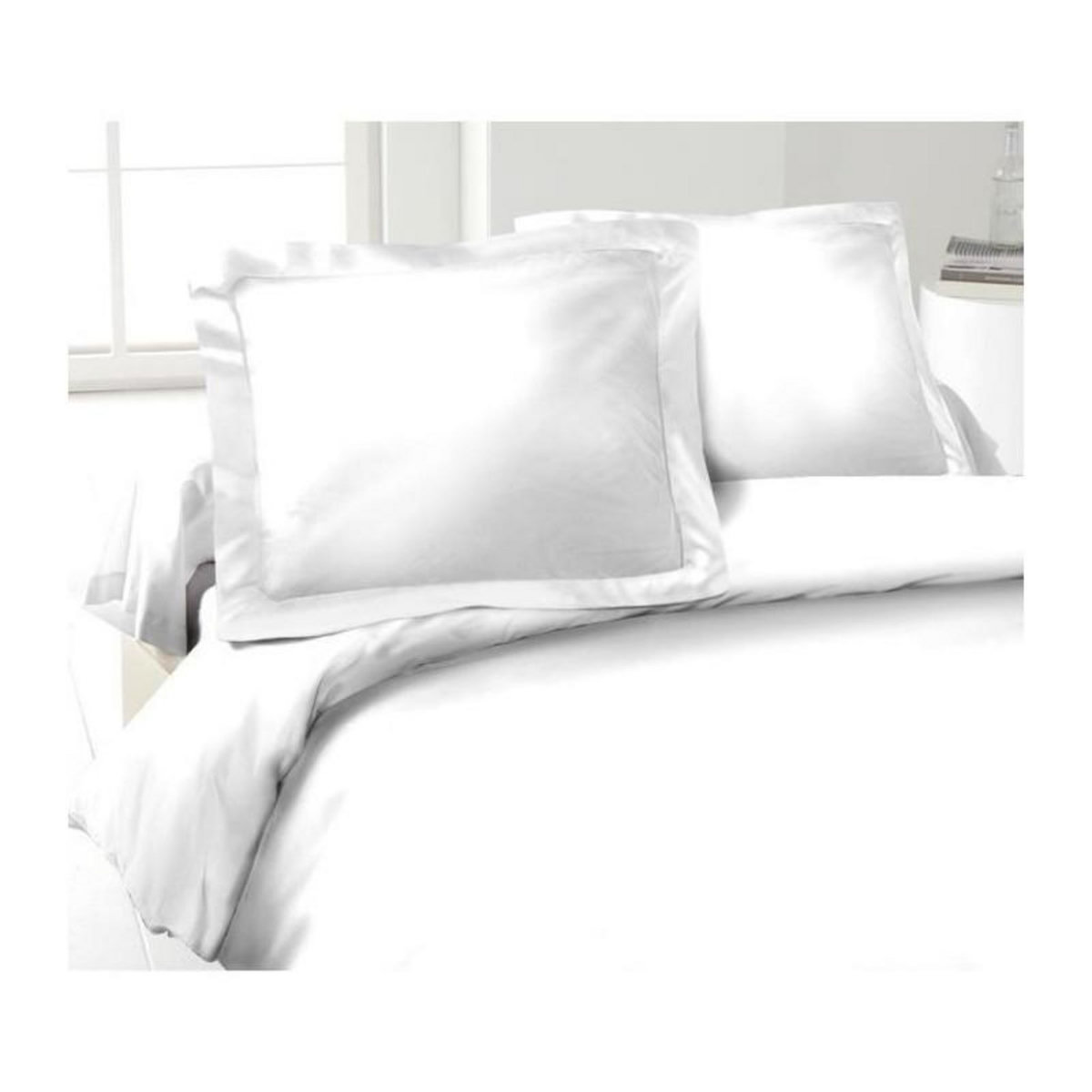 LOVELY HOME LOVELY HOME Lot de 2 Taies dOreillers 100% coton 50x70 cm - Blanc