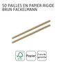 Voir la diapositive 4 : Fackelmann Boite de 50 pailles en papier rigide brun 15 cm Fackelmann Nature