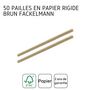 Voir la diapositive 4 : Fackelmann Boite de 50 pailles en papier rigide brun 15 cm Fackelmann Nature