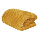 TOILINUX Plaid flanelle côtelé. Coloris disponibles : Beige, Gris