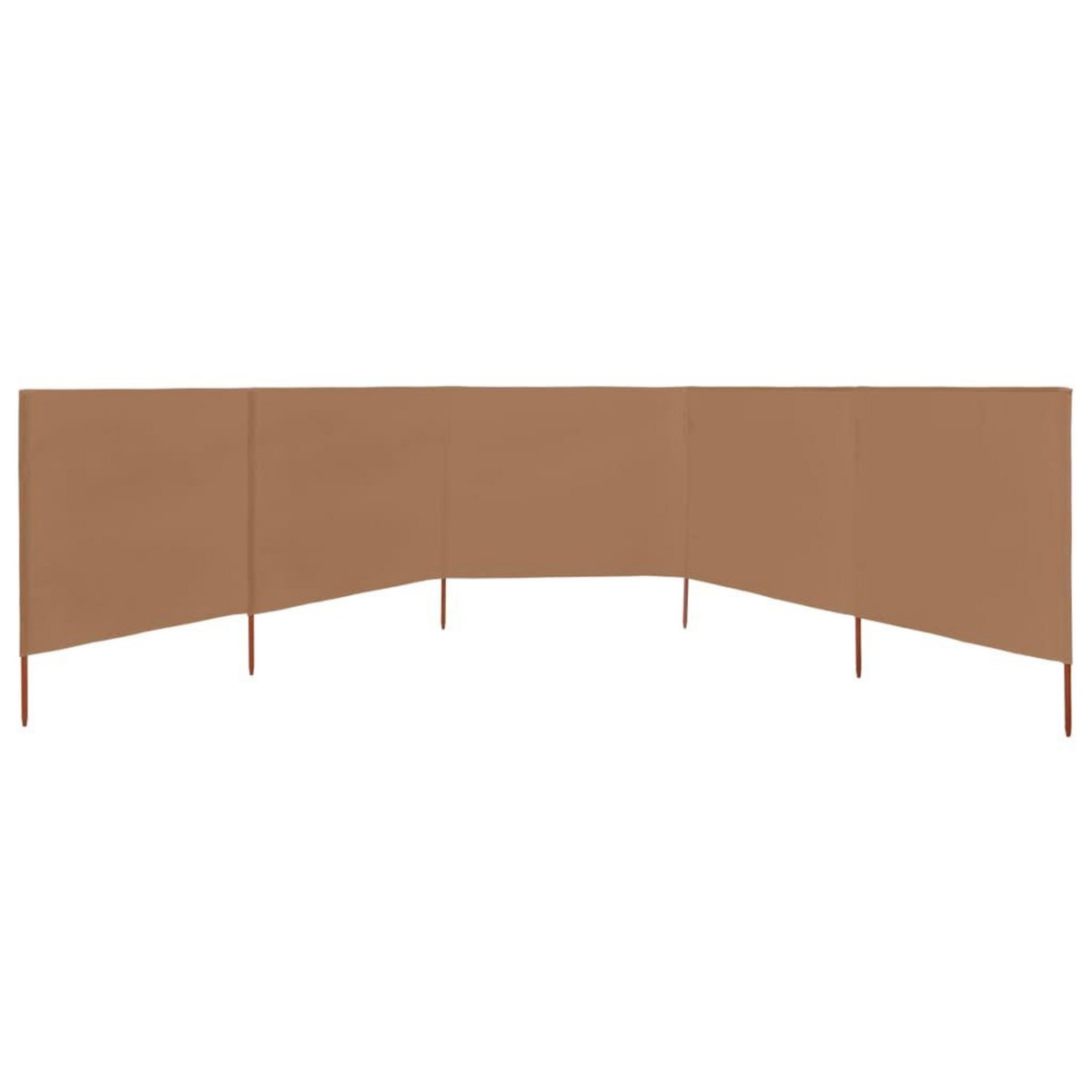 VIDAXL Paravent 5 panneaux Tissu 600 x 120 cm Taupe