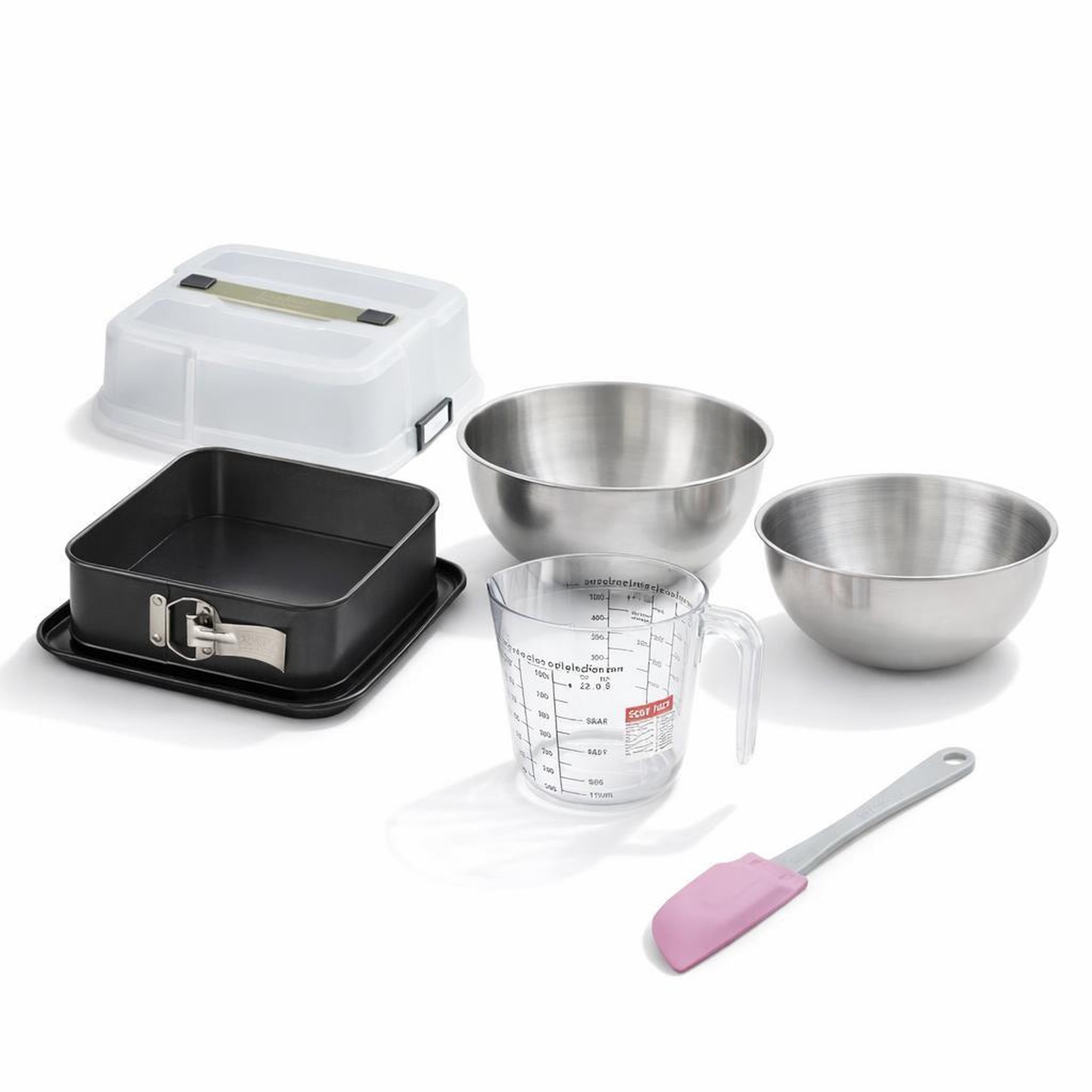 ZENKER Set de 5 ustensiles de pâtisserie moule à gâteaux bols spatule et verre doseur zenker bake click and go
