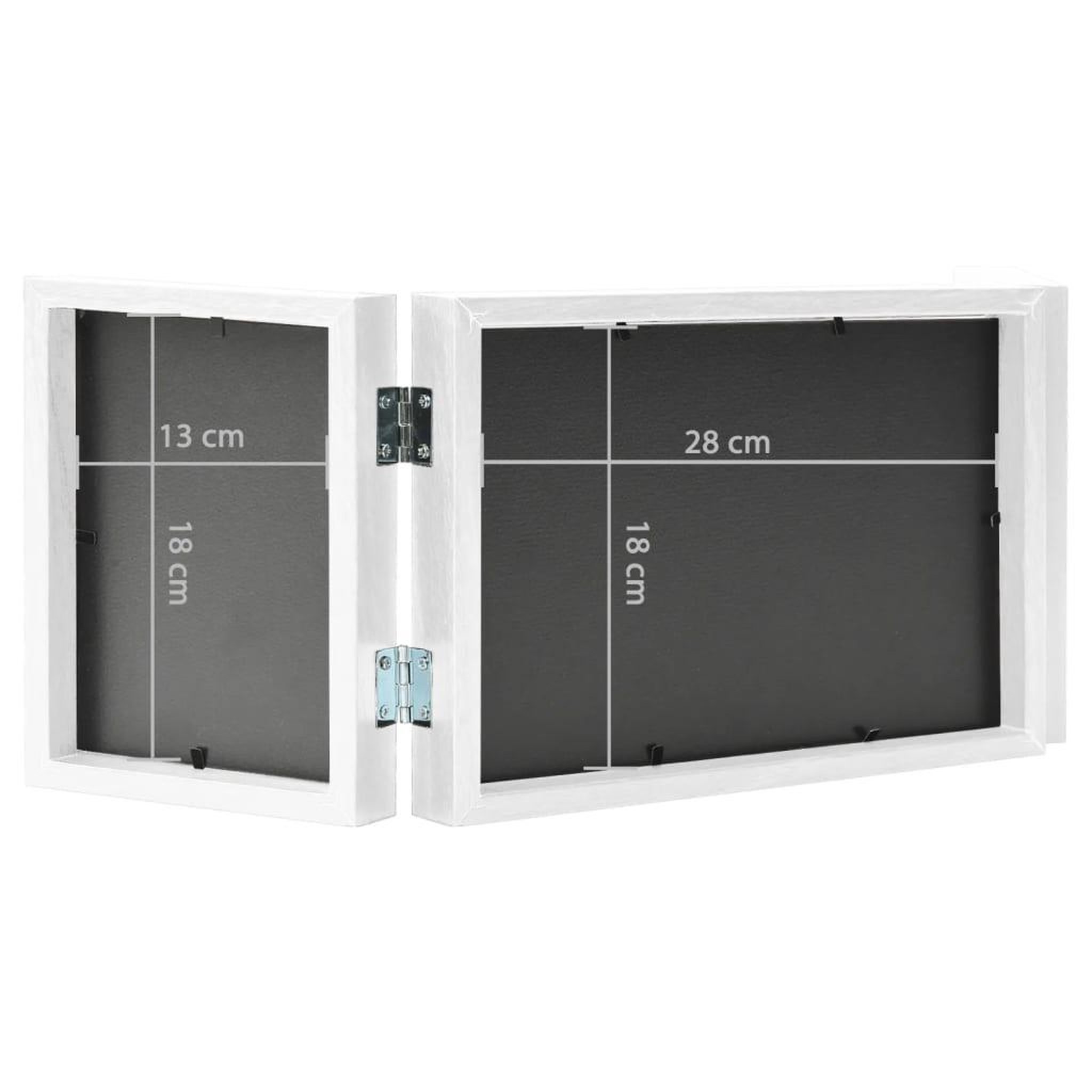 Voir la diapositive 6 : VIDAXL Cadre photo depliable Blanc 28x18 cm+2x(13x18 cm)