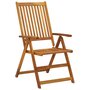 Voir la diapositive 3 : VIDAXL Chaises inclinables de jardin lot de 4 et coussins Bois acacia