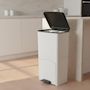 Voir la diapositive 3 : Kitchen move Poubelle de cuisine tri sélectif PICEA Blanc Plastique 70L