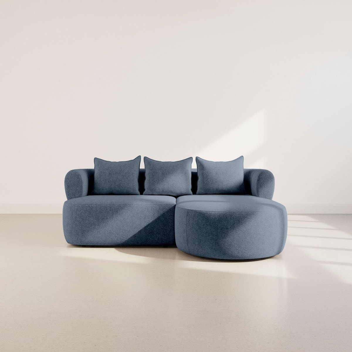 LISA DESIGN Angela - canapé d'angle droit 4 places en velours texturé