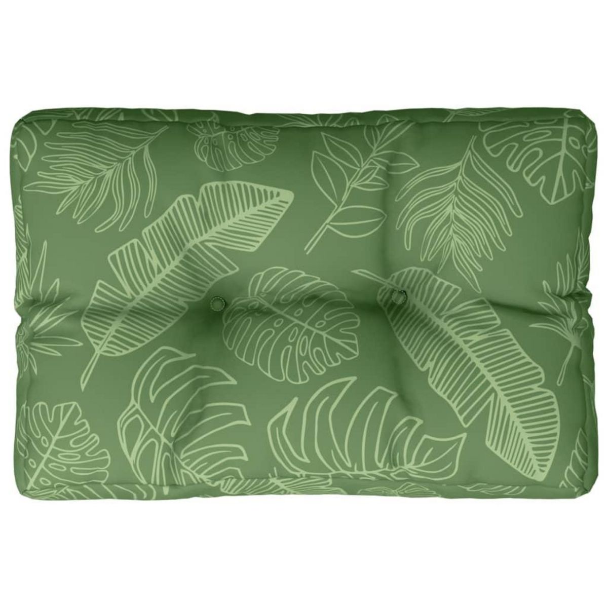 VIDAXL Coussin de palette motif de feuilles 50x40x12 cm tissu