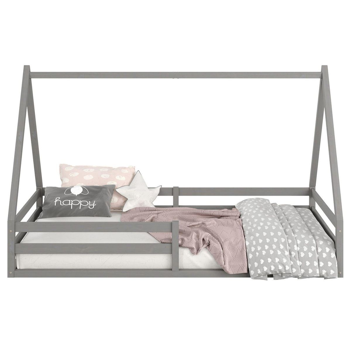 IDIMEX Lit cabane SILA 90 x 190 cm, en pin massif