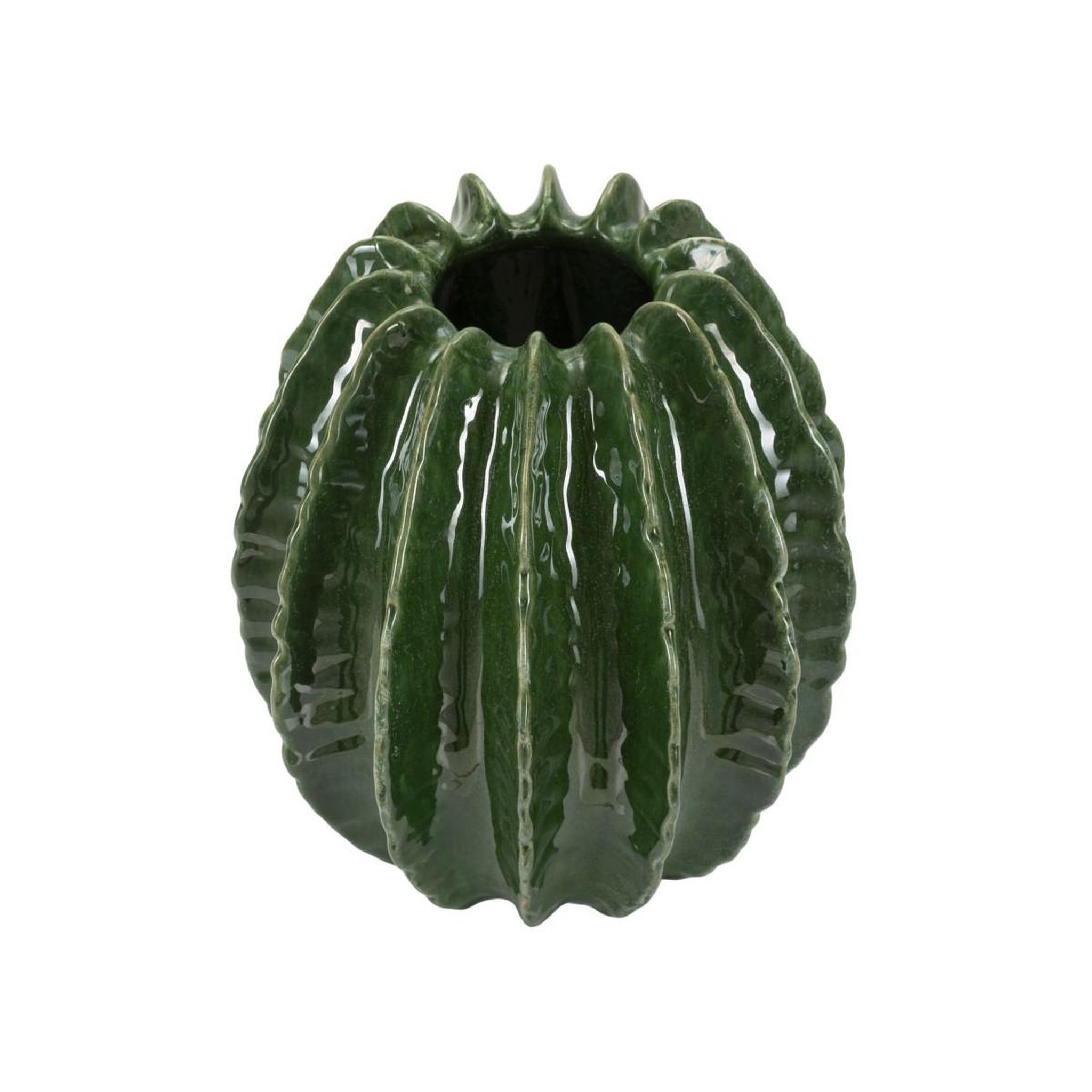 Voir la diapositive 2 : Paris Prix Vase déco en céramique  cactus  31cm vert