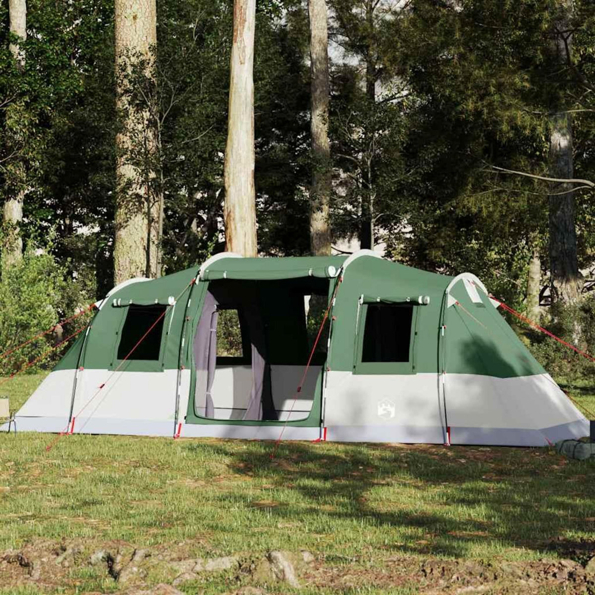 VIDAXL Tente familiale tunnel 6 personnes vert impermeable