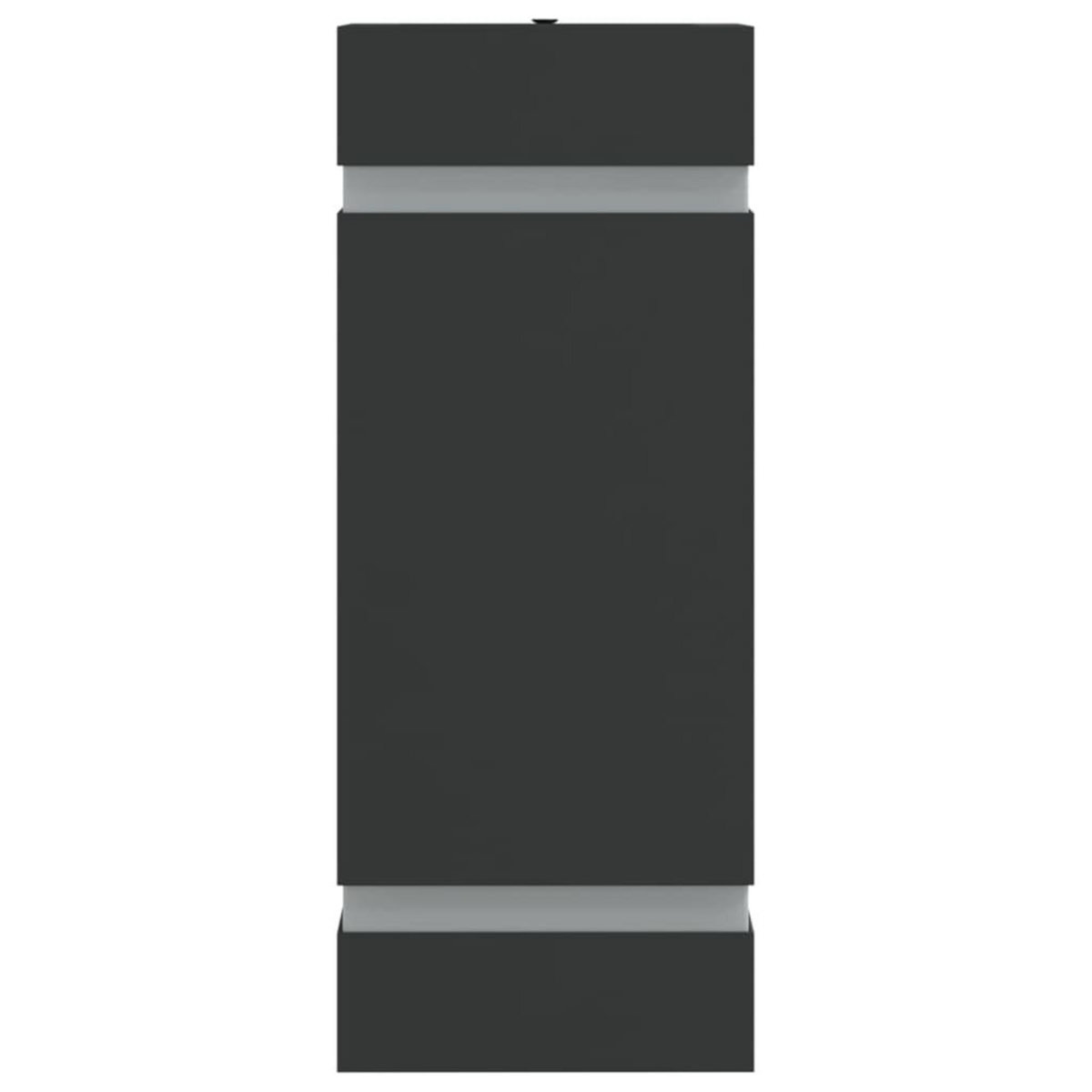 VIDAXL Appliques murales d'exterieur 2 pcs noir acier inoxydable