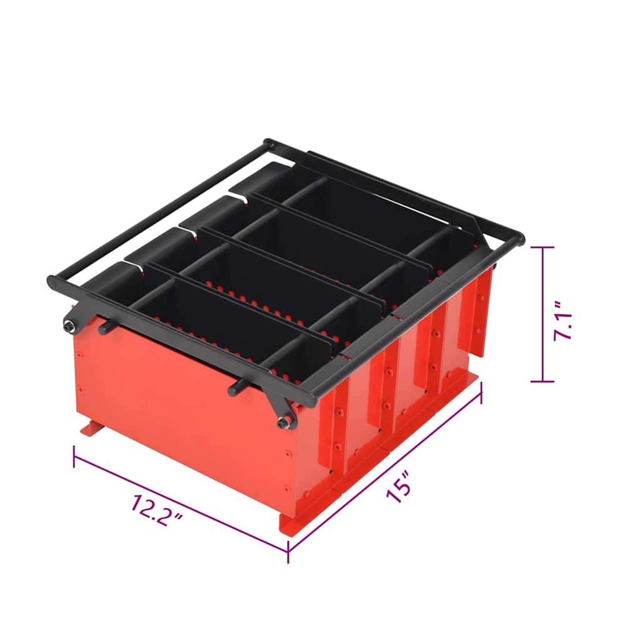 Voir la diapositive 6 : VIDAXL Presse a papier de recyclage acier 38x31x18 cm noir et rouge