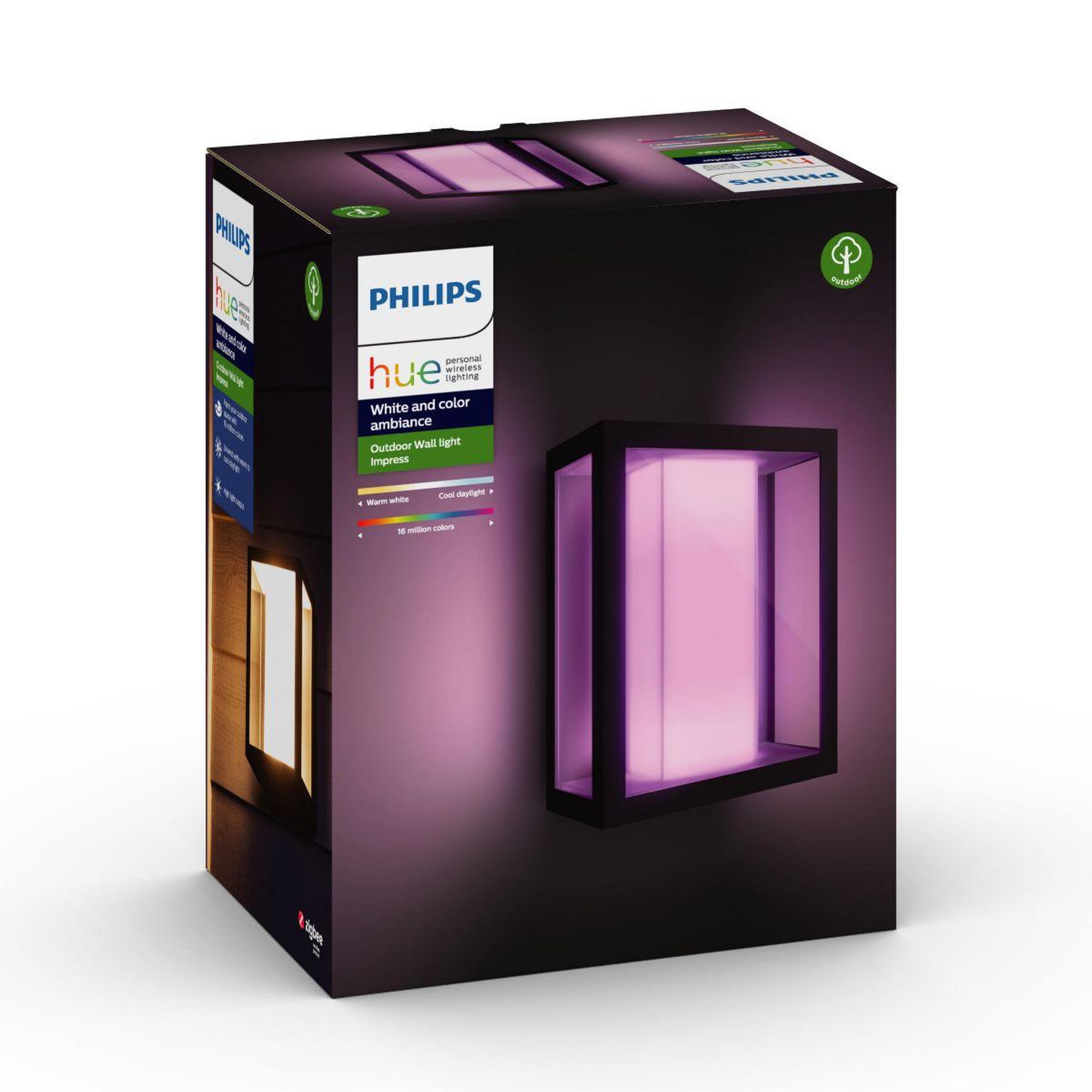 PHILIPS HUE Lampe connectée W&C IMPRESS Grand Modèle Noir Ext
