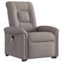 Voir la diapositive 4 : VIDAXL Fauteuil inclinable de massage Taupe Tissu