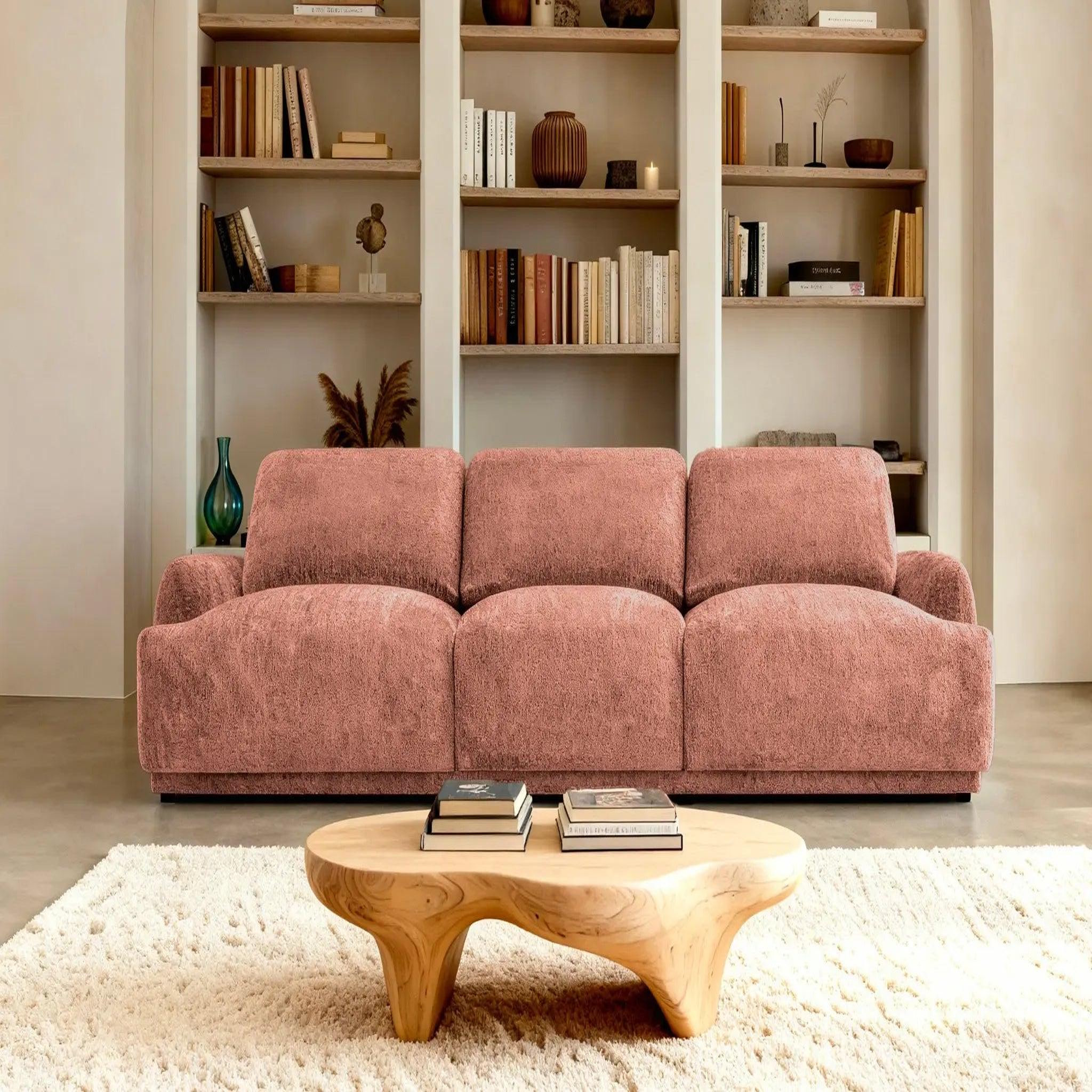 Voir la diapositive 3 : CASANOVA PARIS Rosalie - canapé droit tissu chenille 3 places