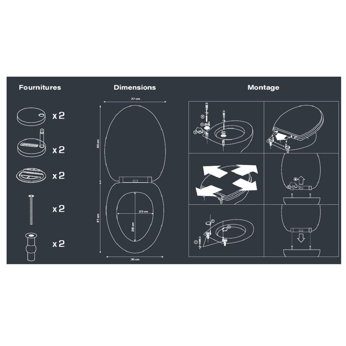 GUY LEVASSEUR Abattant WC Thermodur Feuillage GARDEN