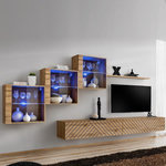 Paris Prix Ensemble Meuble TV  Switch Lamel XX  330cm Naturel