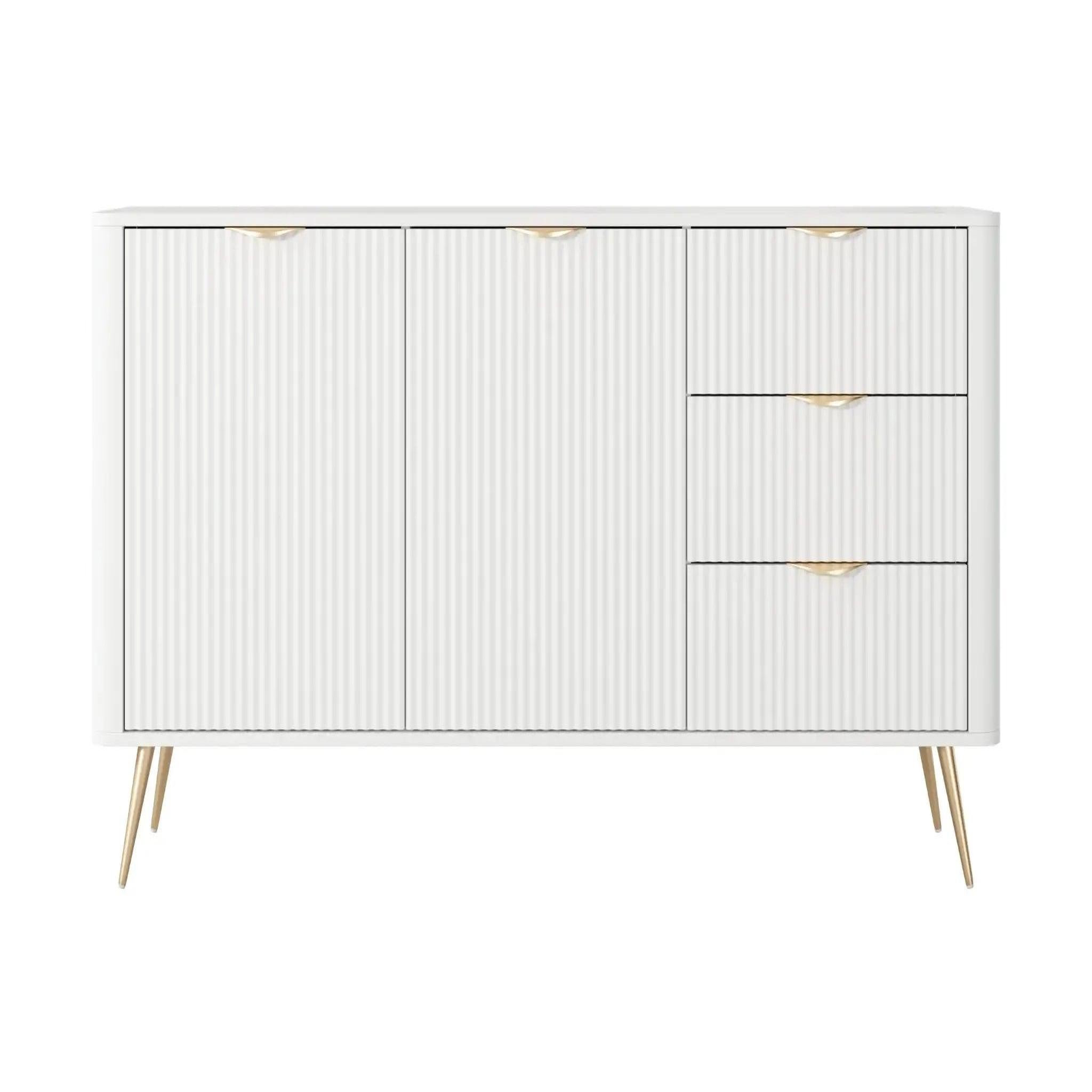 Voir la diapositive 1 : CASANOVA PARIS Joudy - buffet 2 portes 163cmeffet rainuré