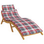 Voir la diapositive 3 : VIDAXL Coussin de chaise longue a carreaux rouge 186x58x4 cm