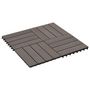 Voir la diapositive 2 : VIDAXL Carreau de terrasse 11 pcs WPC 30 x 30 cm 1 m^2 Marron fonce