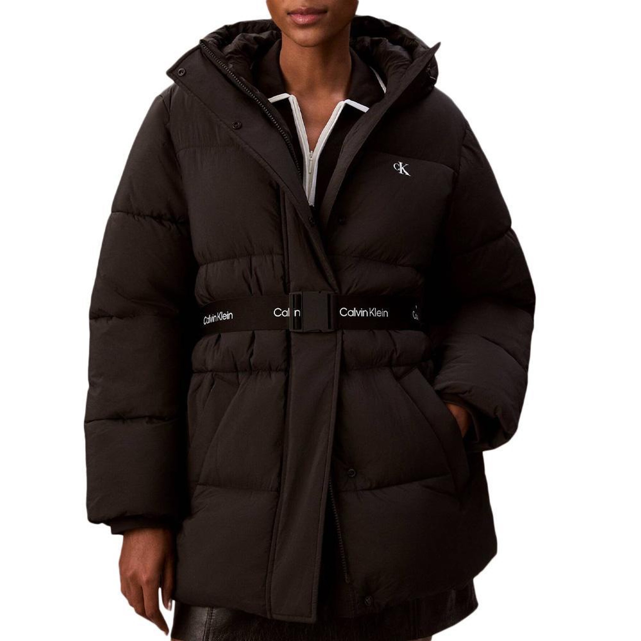 CALVIN KLEIN JEANS Doudoune e Femme Calvin Klein Jeans Belted. Coloris disponibles : Noir